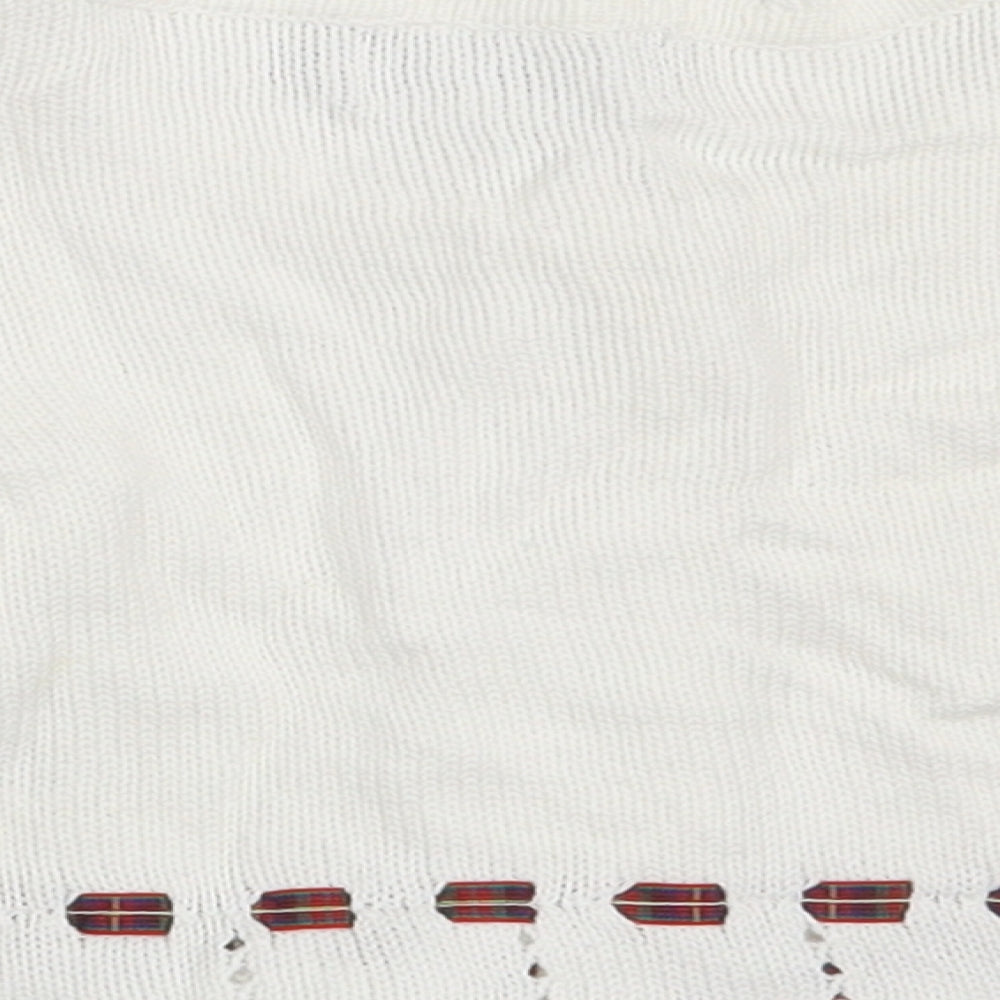 JPW JUNIOR Girls White 100% Cotton Cardigan Jumper Size 6-9 Months Button