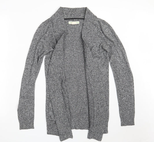 String of stars Womens Grey V-Neck Cotton Wrap Jumper Size S