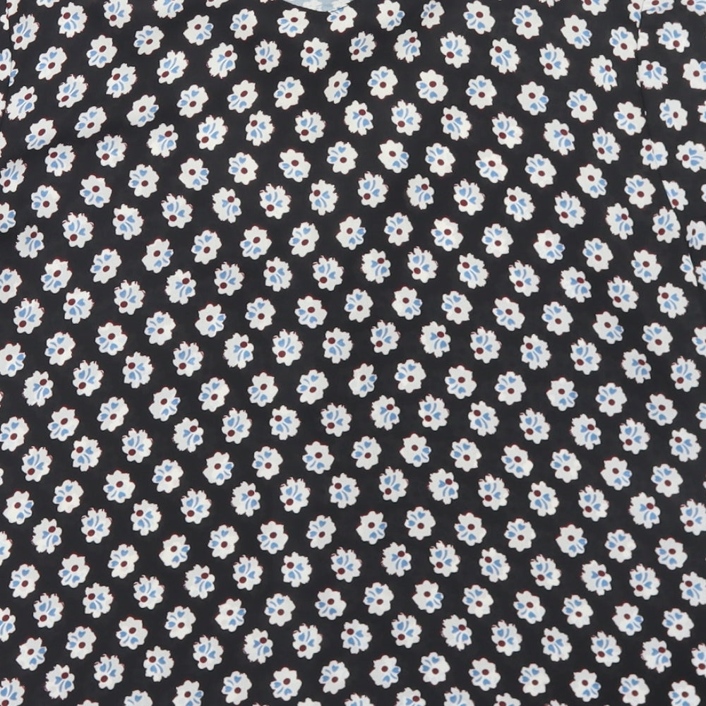 Womens UK Size 8 Fashion Union Black Basic Blouse