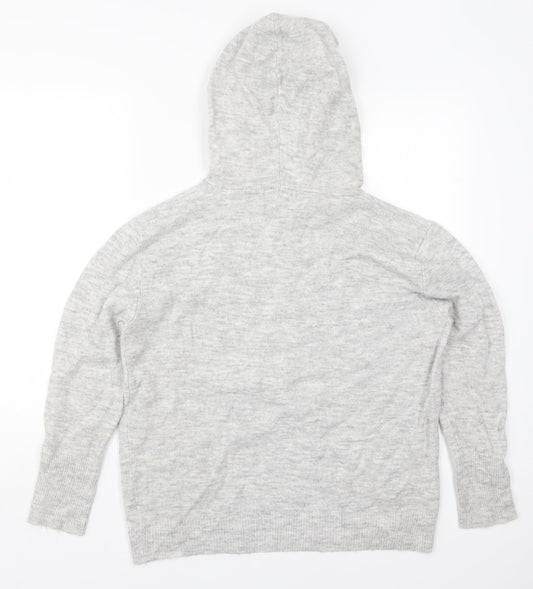 Dunnes Womens Grey  Acrylic Pullover Hoodie Size M  Pullover