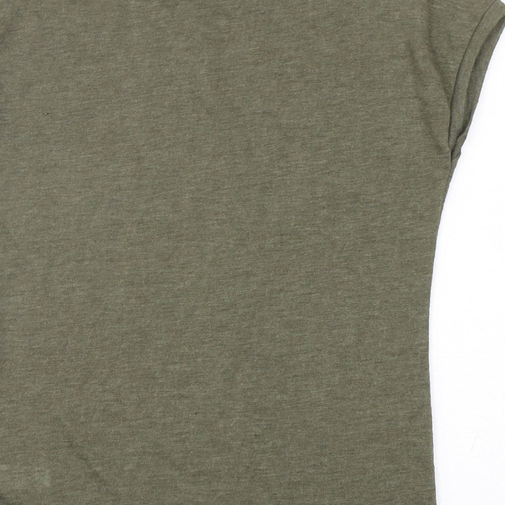 Womens UK Size S Dunnes Stores Green Basic T-Shirt