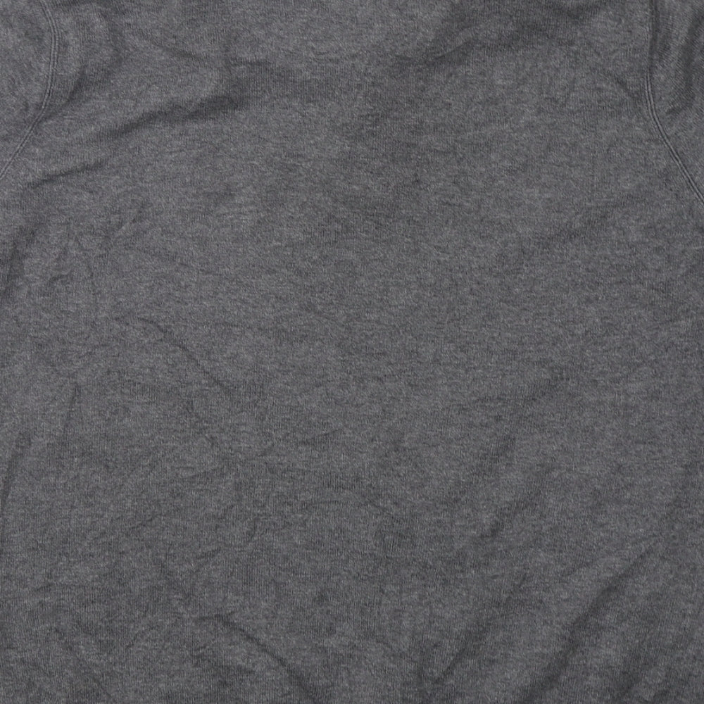 NEXT Mens Grey Collared Cotton Pullover Jumper Size M