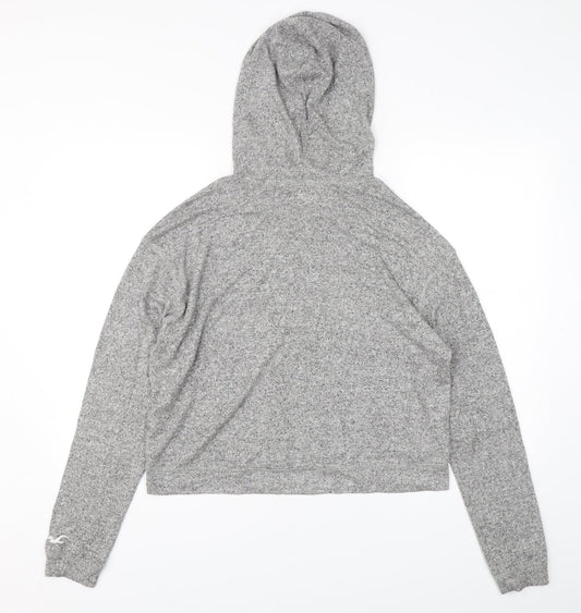 Hollister Womens Grey Viscose Pullover Hoodie Size M Pullover