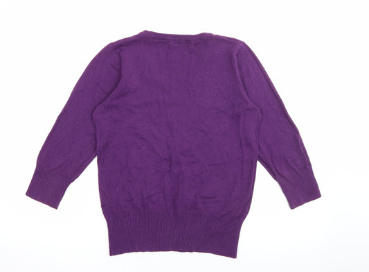 Womens UK Size 12 MK Purple Pullover Jumper