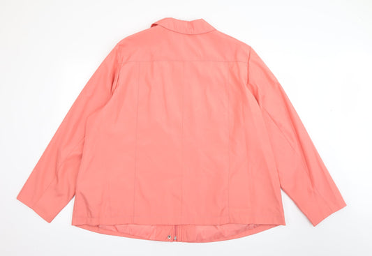 Classic Womens Pink Jacket Coat Size XL Zip