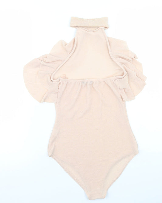 Select Womens Pink Polyester Bodysuit One-Piece Size 12