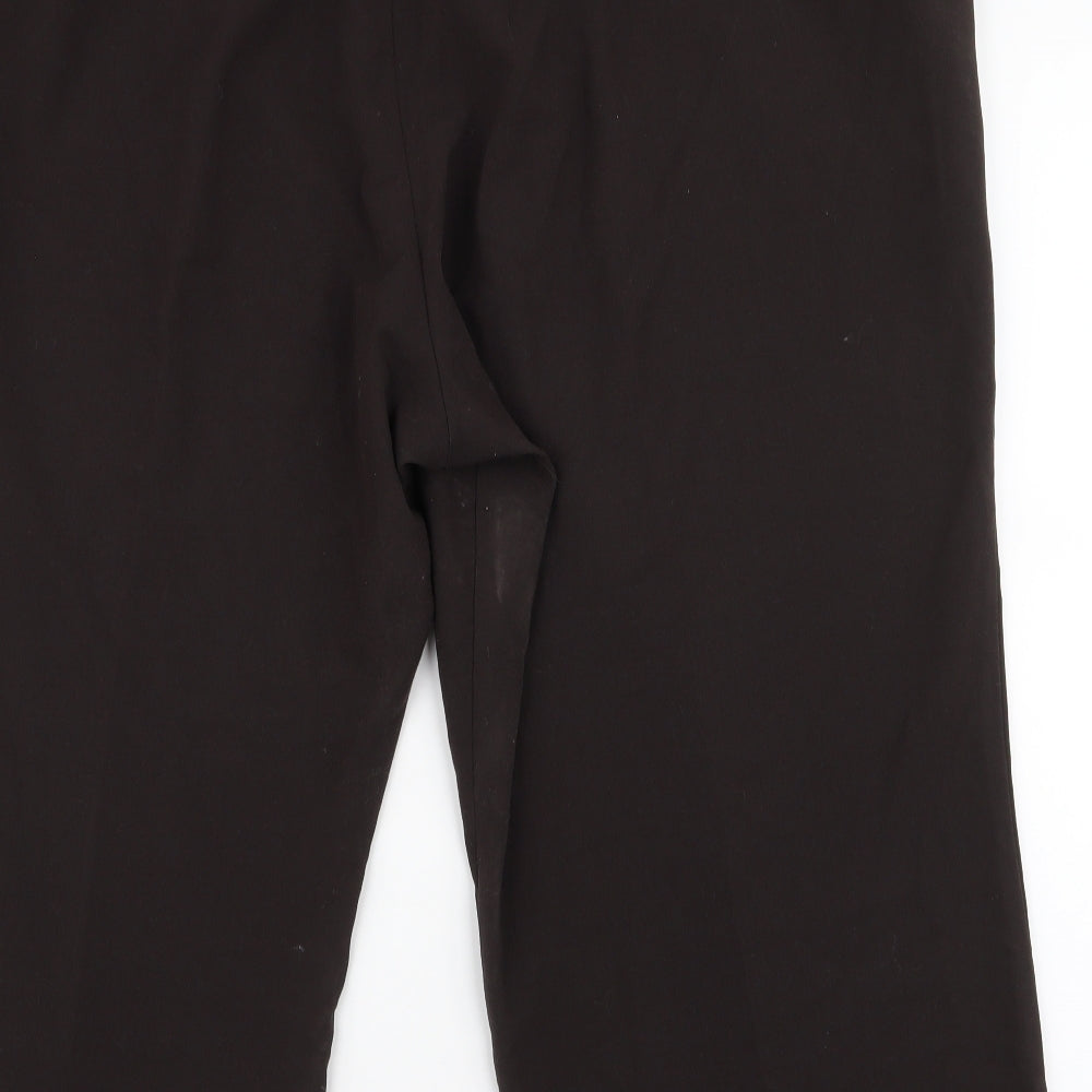 New Look Womens Brown Polyester Trousers Size 24 L21 in Regular Zip