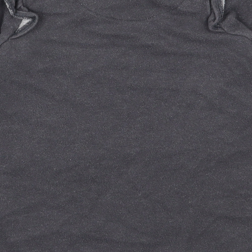 George Girls Grey Cotton Jersey Casual Size 6-9 Months Round Neck Snap
