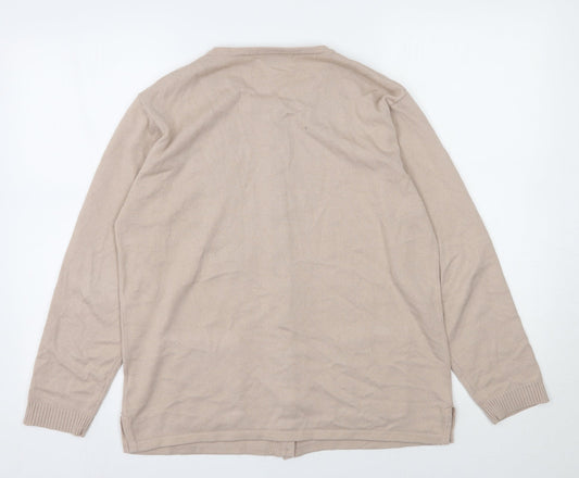 Womens UK Size M Reflect Beige Cardigan Jumper