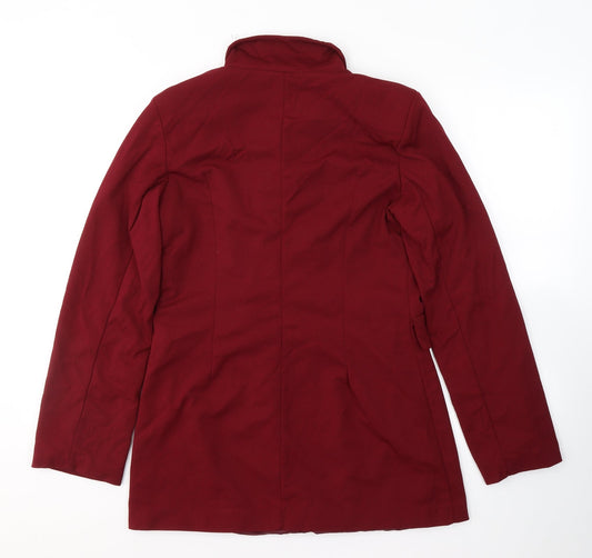 Made in Italy Womens Red Jacket Blazer Size M Button