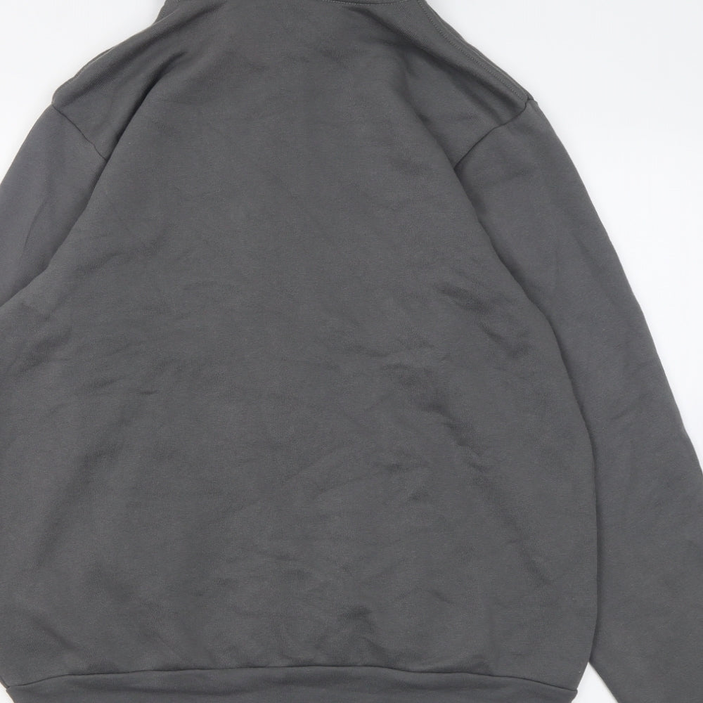 Canvas Womens Grey Cotton Full Zip Hoodie Size M Zip - homebody