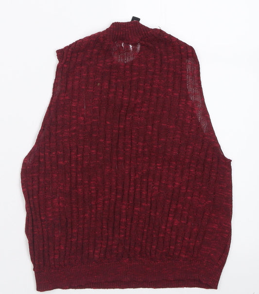 H&M Womens Red Polyester Cropped Tank Size XS Crew Neck