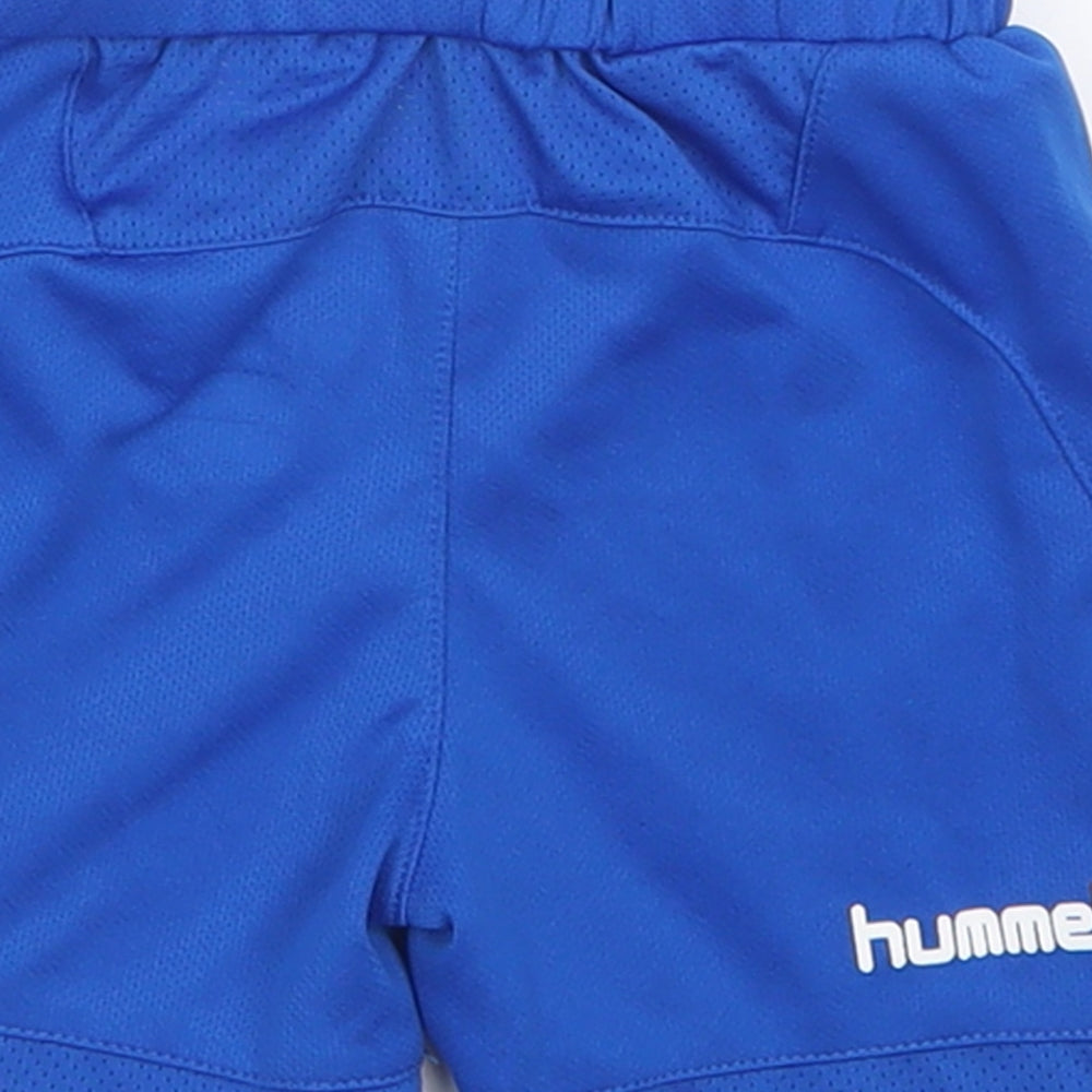 Hummel Boys Blue Polyester Cropped Trousers Size 12-18 Months Tie