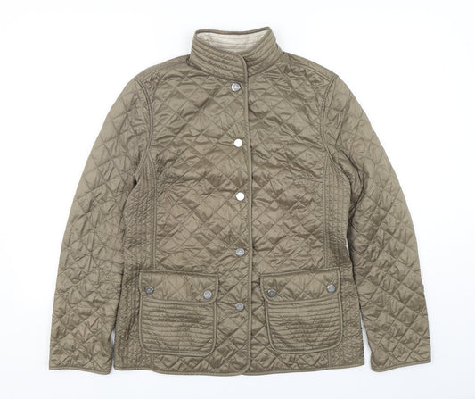Womens UK Size 10 Basler Green Quilted Coat
