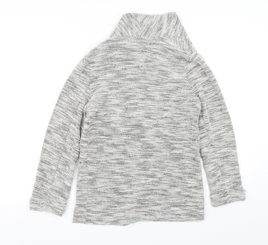 New Look Womens Grey Cotton Jacket Blazer Size 8