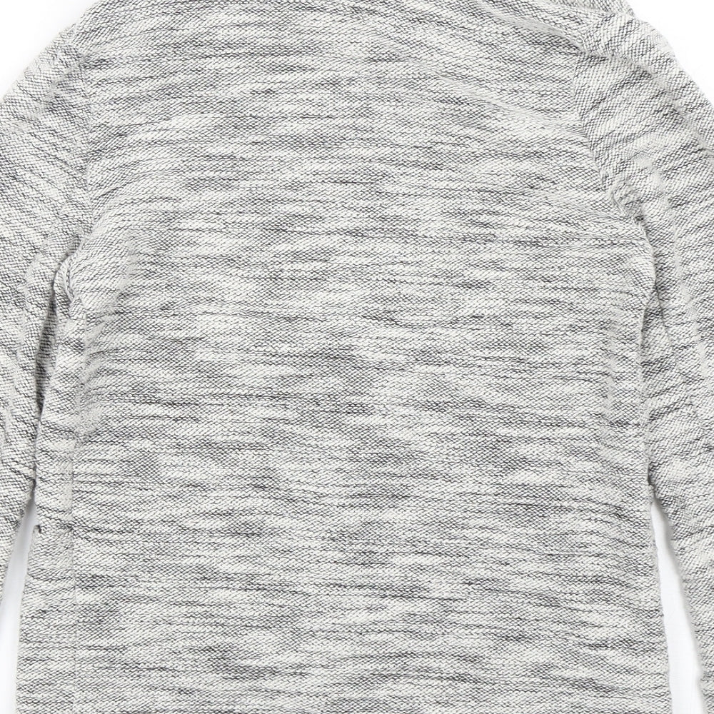 New Look Womens Grey Cotton Jacket Blazer Size 8