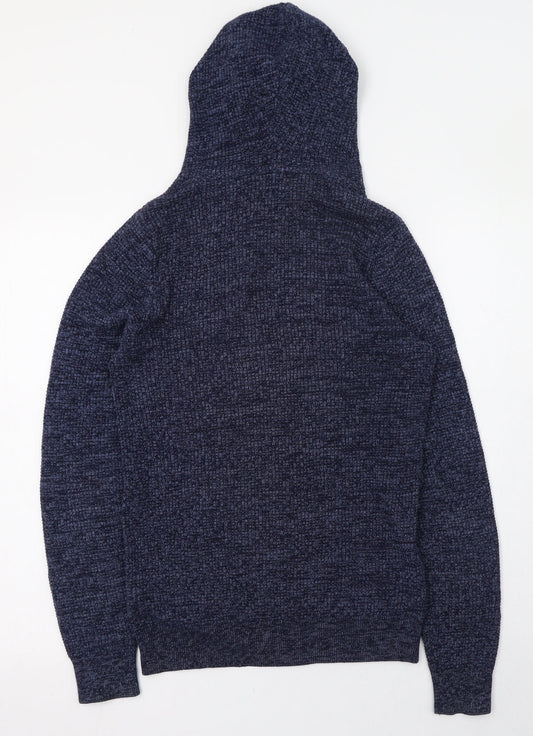 NEXT Womens Blue Round Neck 100% Cotton Pullover Jumper Size 4 - 4-6