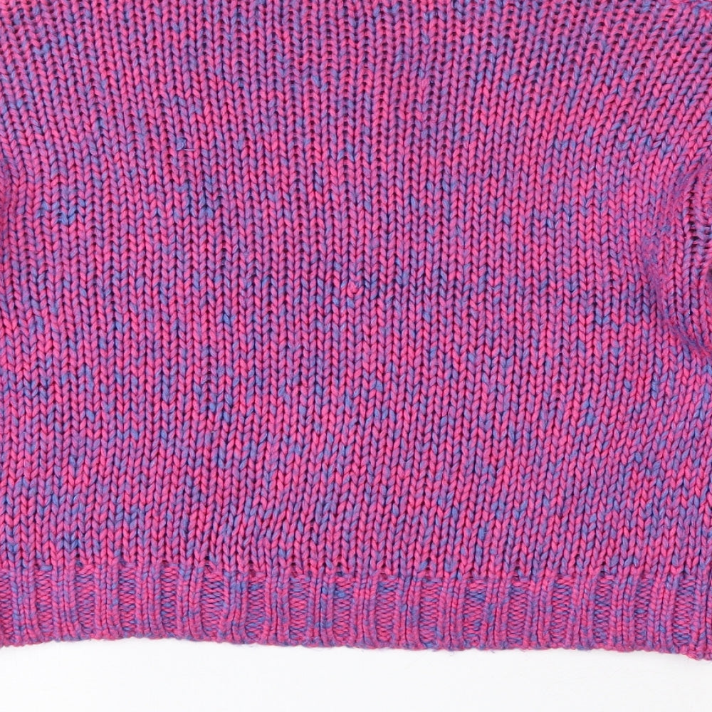 Bershka Womens Multicoloured Round Neck Acrylic Pullover Jumper Size XS