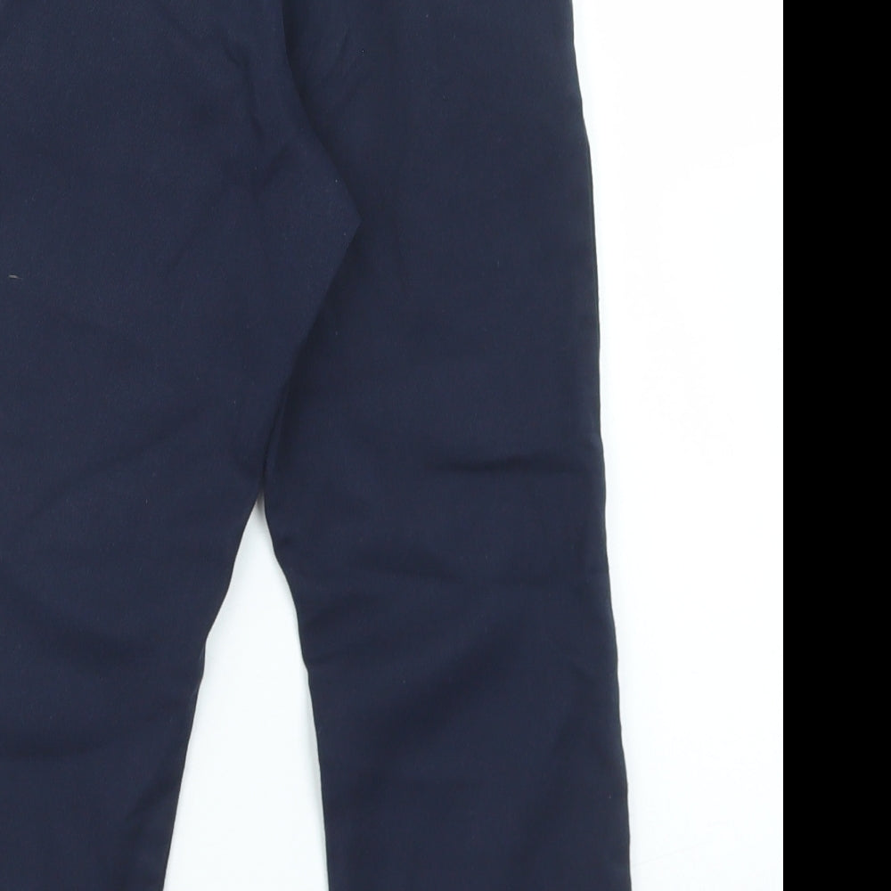 Brand and care label for George boys’ blue polyester dress pants trousers, size 6-7, years regular hook & eye