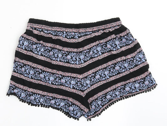 Atmosphere Womens Black  Viscose Hot Pants Shorts Size 4  Regular Pull On