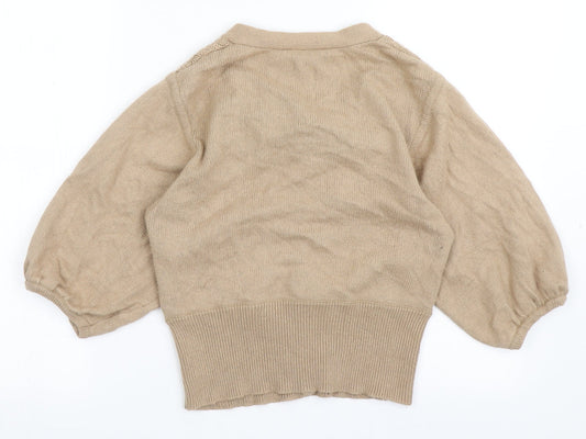 Womens UK Size 12 Warehouse Brown Cape Jumper
