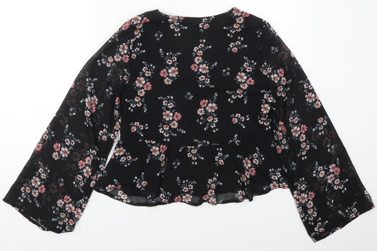 Womens UK Size 6 H&M Black Basic Blouse