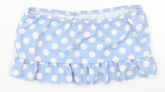 I SAW IT FIRST Womens Blue Polka Dot Polyester Cropped Tank Size 14 Round Neck