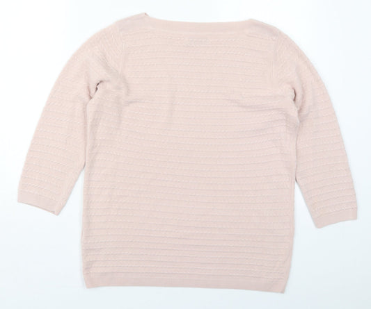 Womens UK Size 14 Marks and Spencer Pink Pullover Jumper
