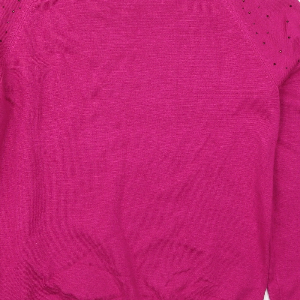 Womens UK Size 12 Soon Pink Pullover Jumper