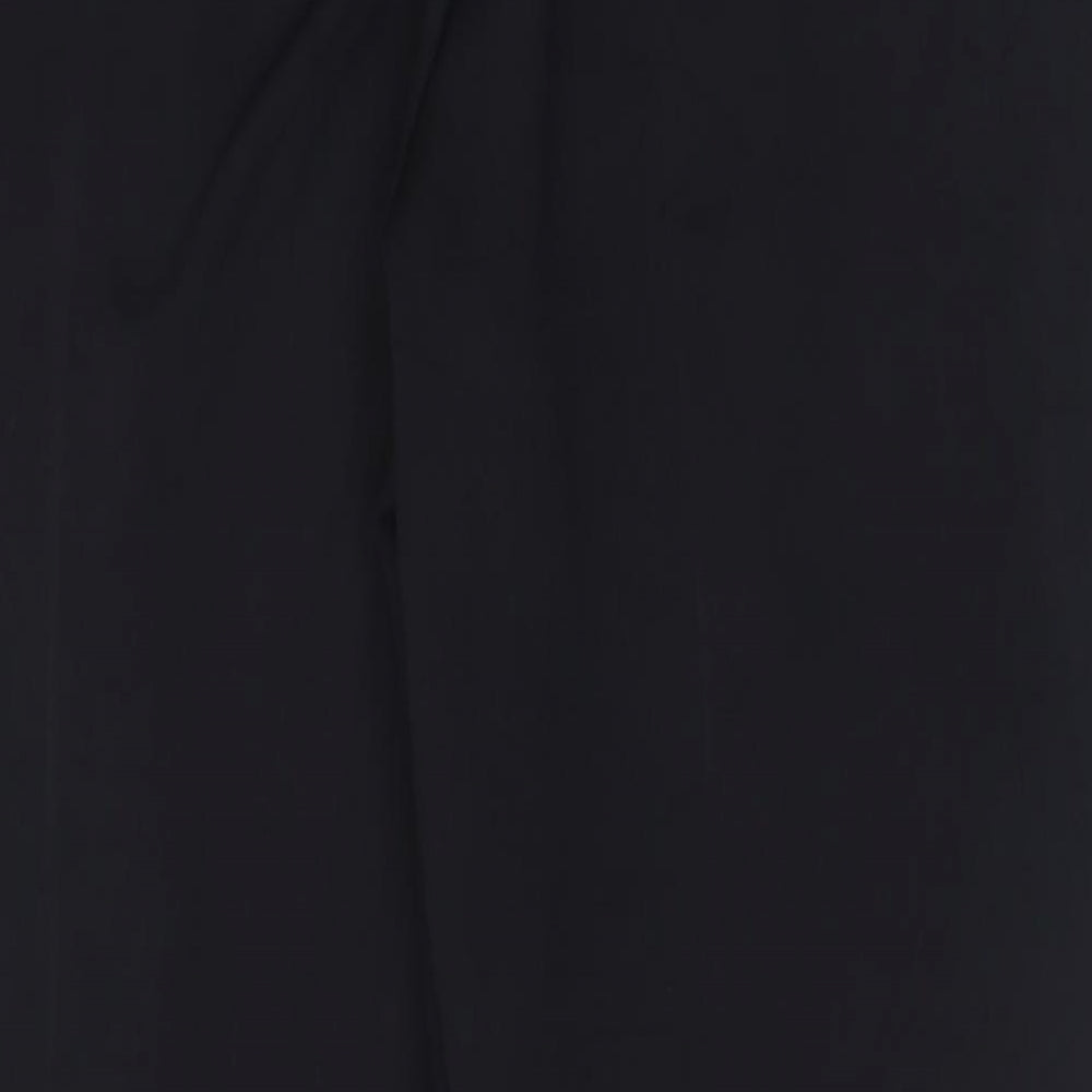 Bm collection Womens Black Polyester Trousers Size 14 L29 in Regular