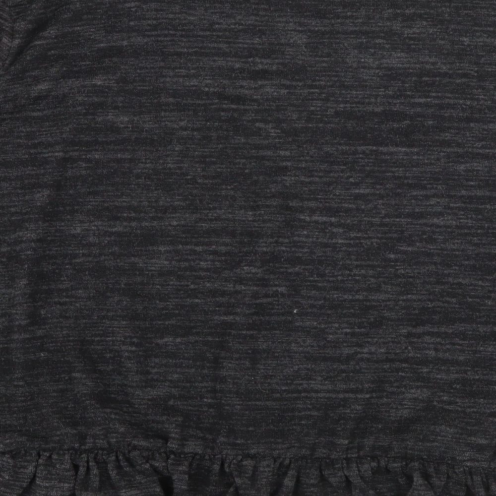 Boohoo Womens Grey V-Neck Polyester Pullover Jumper Size L