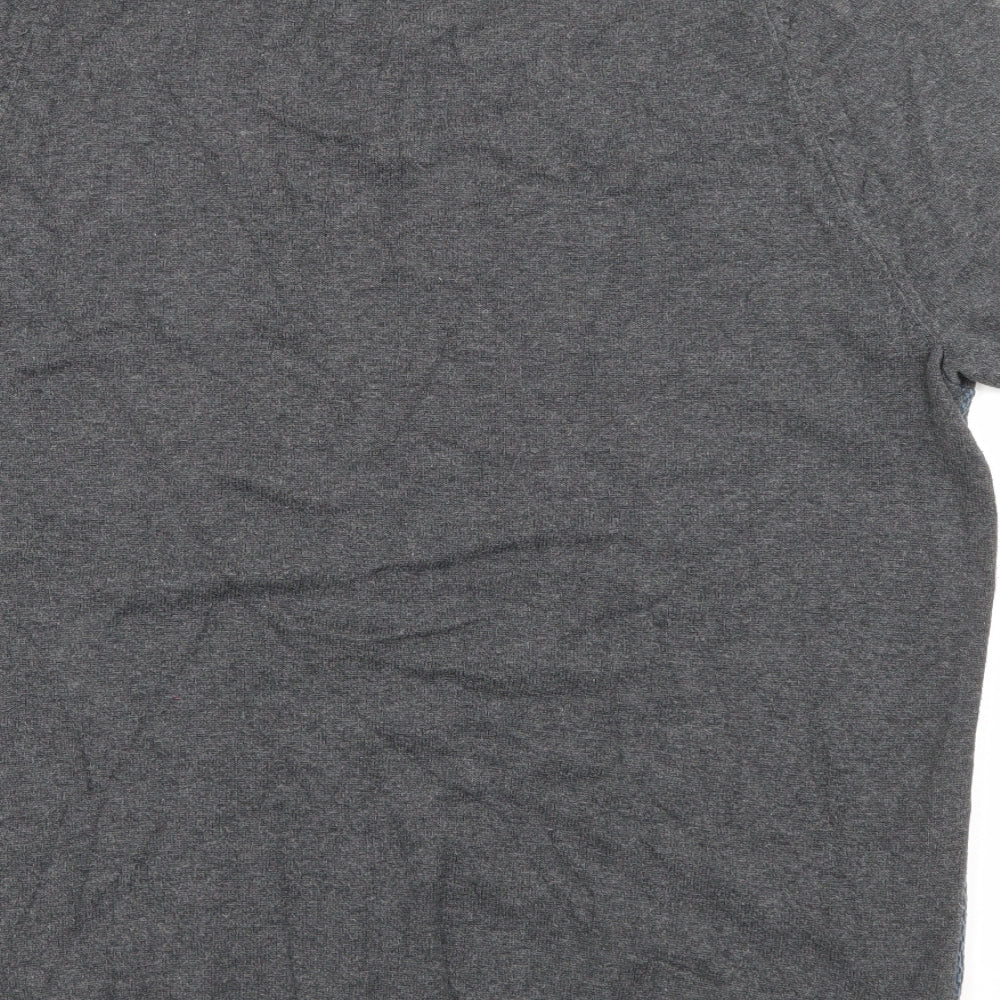 Twolegs Mens Blue Cotton Polo Size L Collared Button