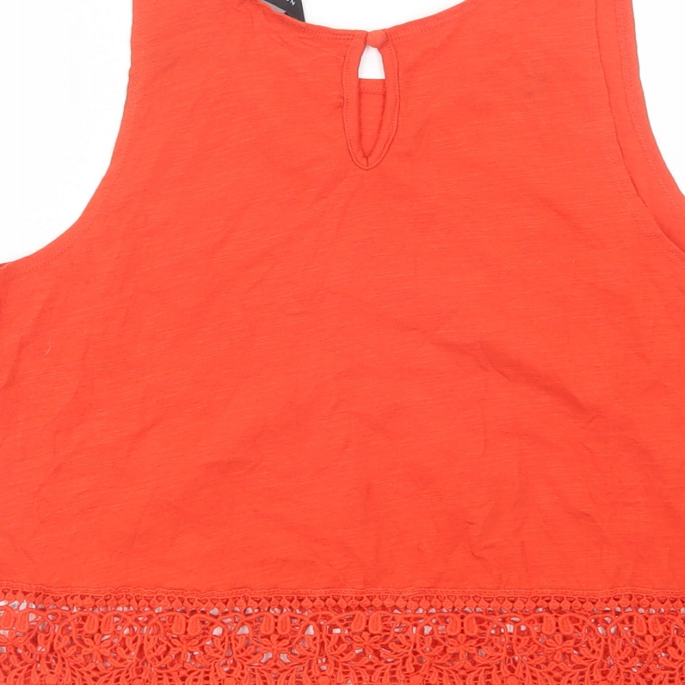 Womens UK Size 12 New Look Red Basic Tank