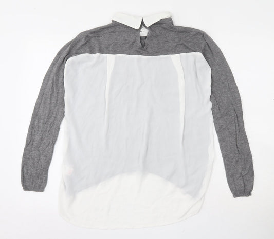 Atmosphere Womens White Viscose Basic Blouse Size 8 Collared