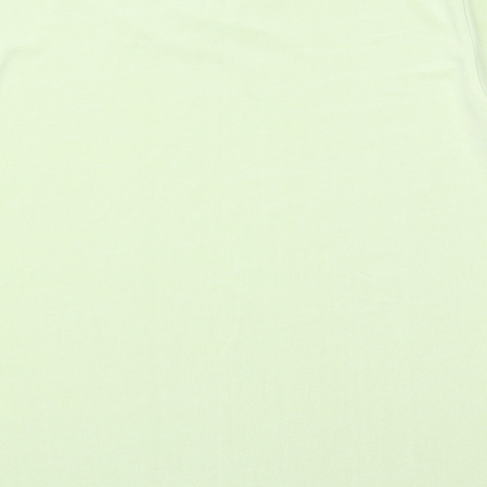 Casadella Womens Green Polyester Basic T-Shirt One Size Crew Neck