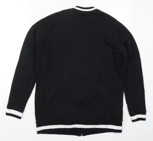 Womens UK Size 10 ASOS Black Full Zip Sweatshirt