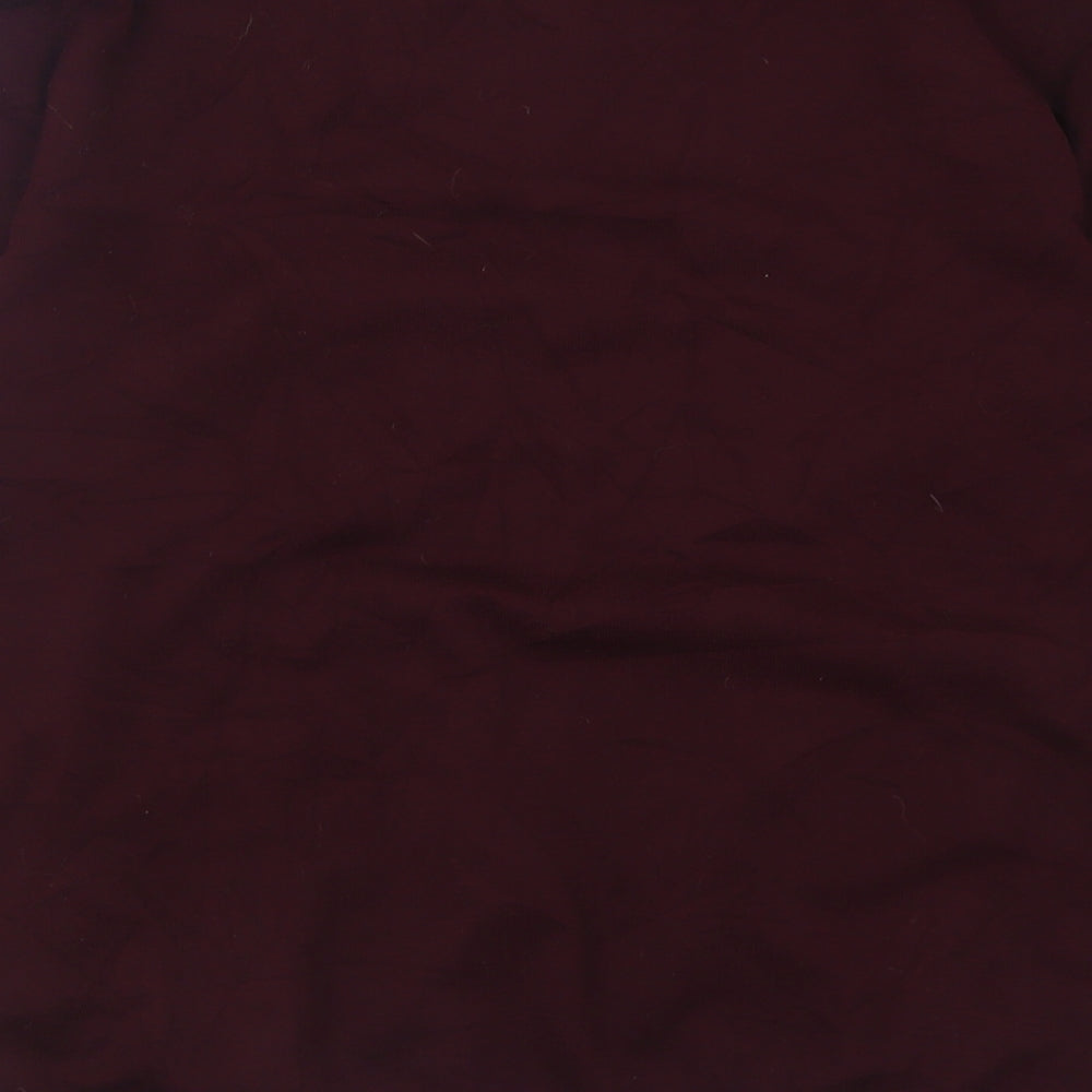 River Island Mens Purple Crew Neck Striped Polyester Pullover Jumper Size S