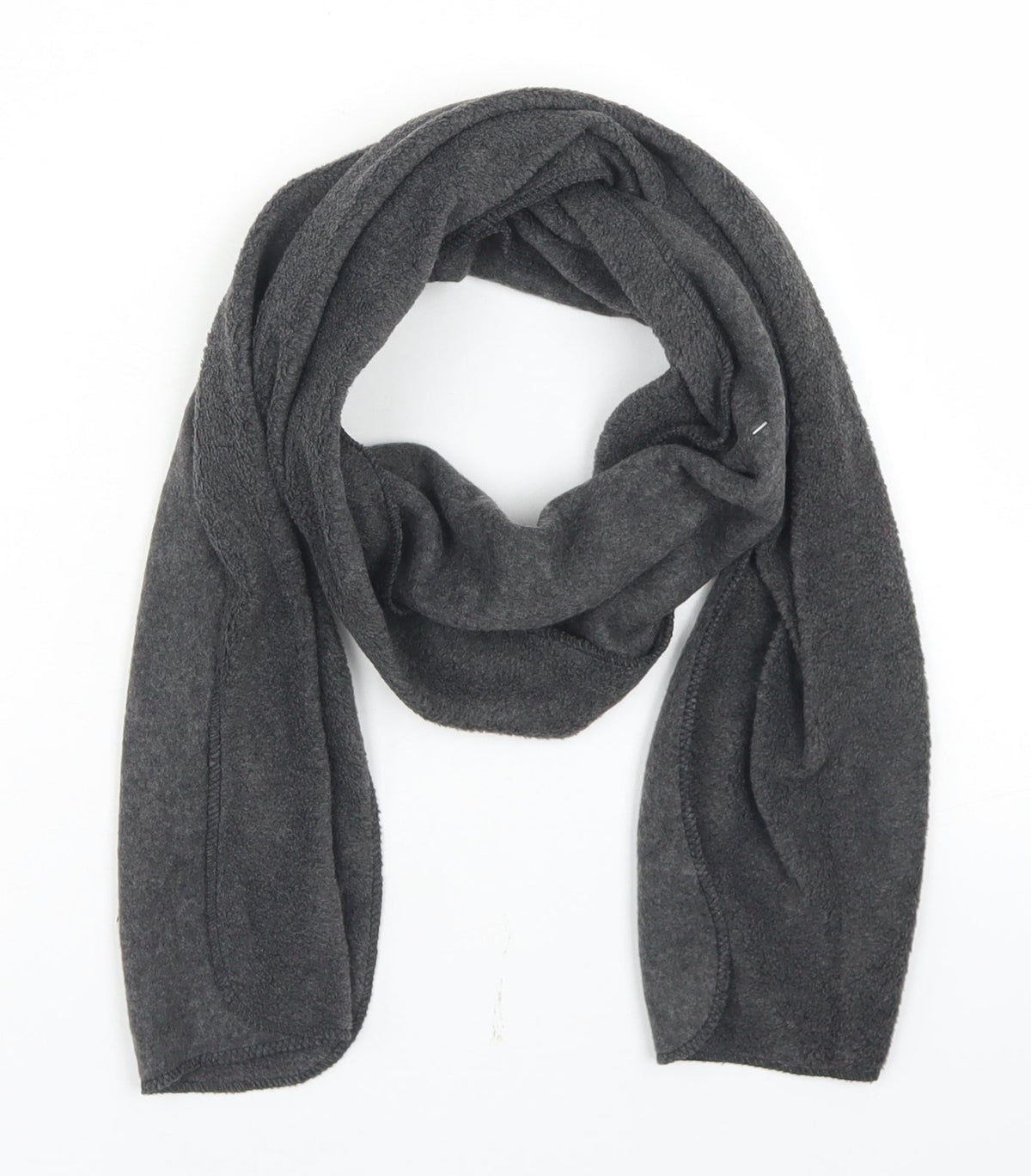 Front view of Dunnes men’s grey polyester scarf one size