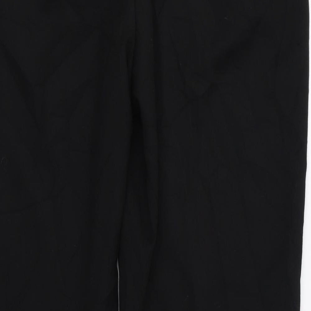 Womens UK Size 10 NEXT Regular Fit Black Trousers