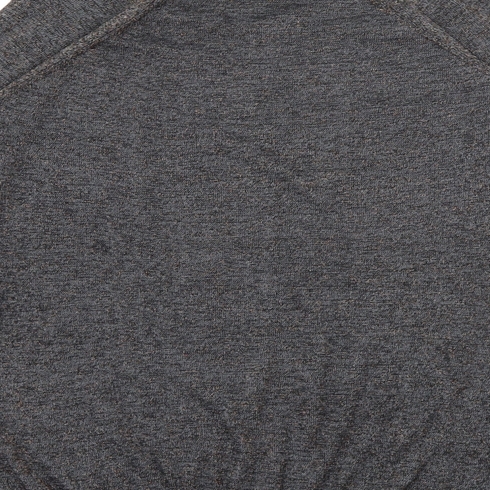 F&F Womens Grey High Neck Viscose Pullover Jumper Size 8