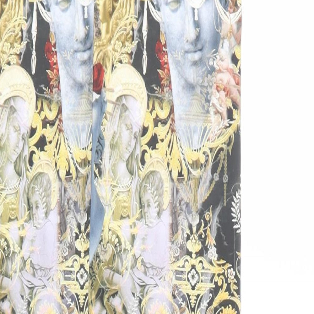 PRETTYLITTLETHING Womens Multicoloured Geometric Polyester Wrap Skirt Size 10