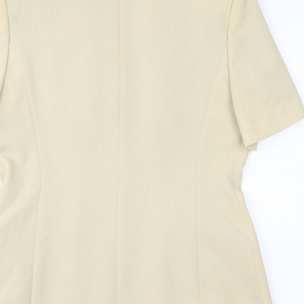 BHS Womens Beige 100% Polyester Jacket Suit Jacket Size 14