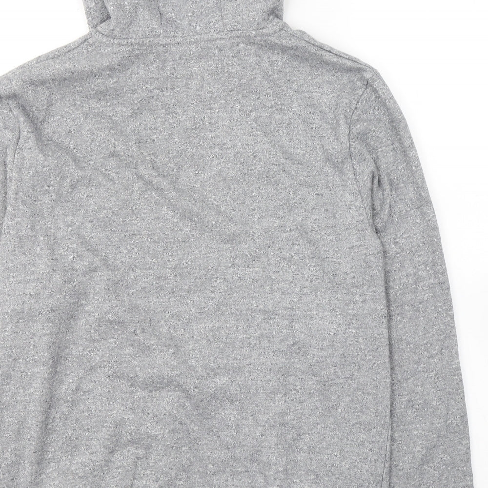 Cedar Wood State Womens Grey Polyester Pullover Hoodie Size L Pullover