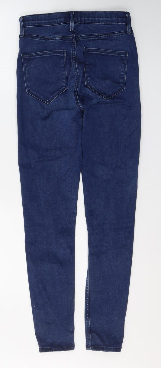River Island Womens Blue Lyocell Skinny Jeans Size 8 L28 in Regular Button