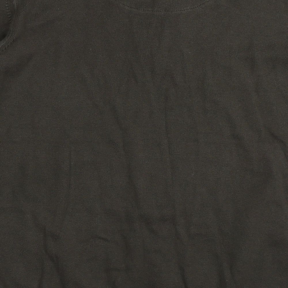 North Coast Mens Green Round Neck Polyester Pullover Jumper Size L