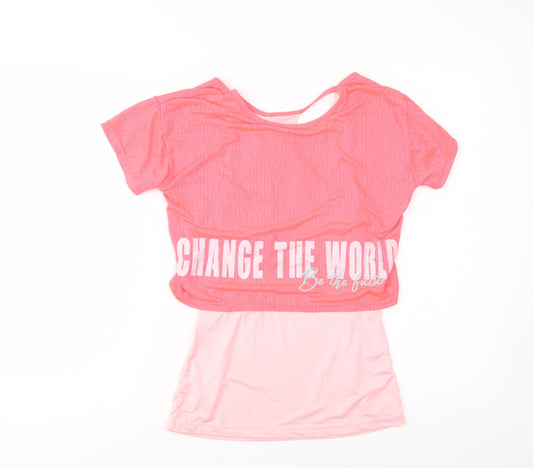 Womens UK Size M Dunnes Stores Pink Basic T-Shirt