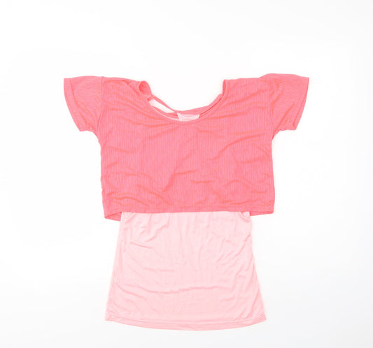 Womens UK Size M Dunnes Stores Pink Basic T-Shirt