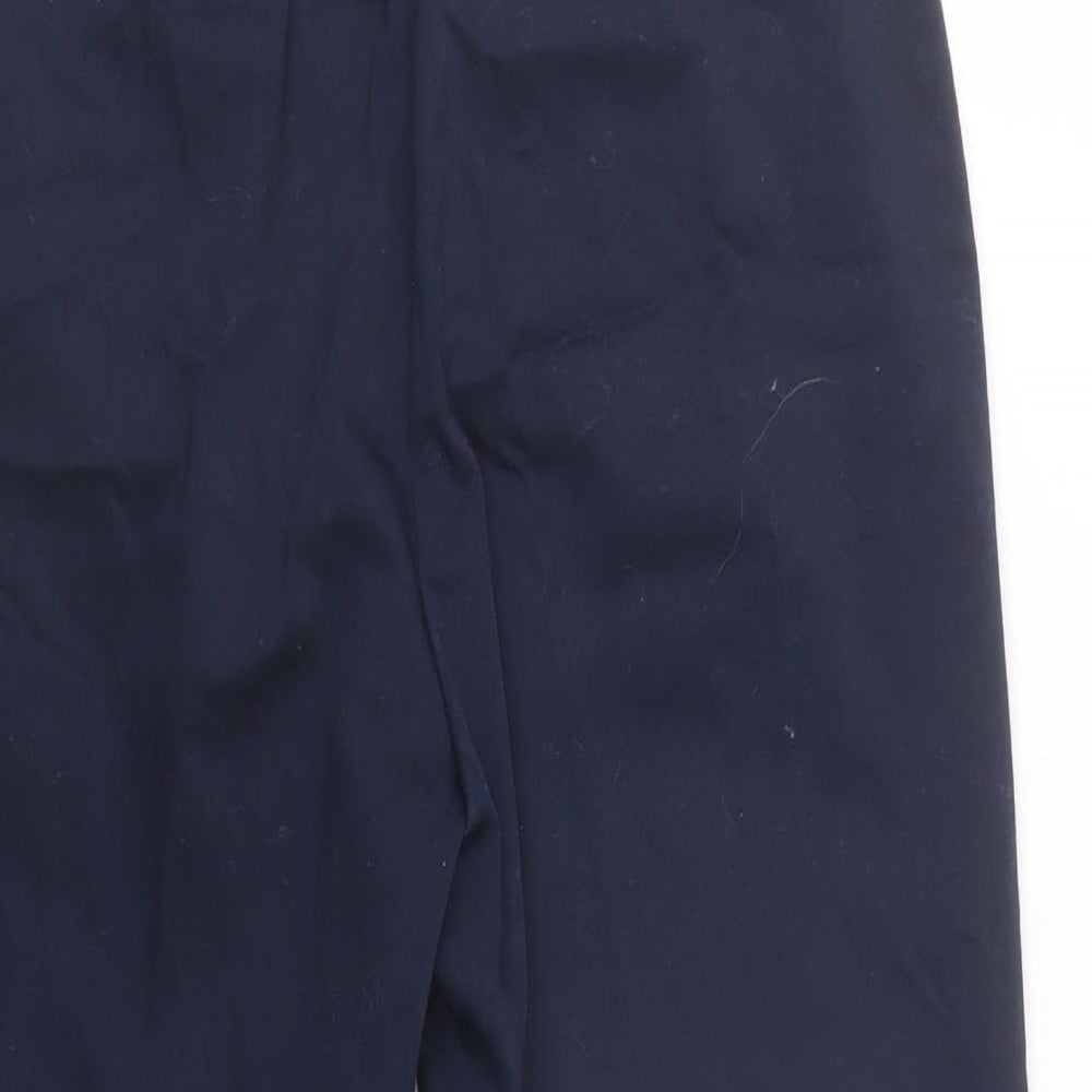 Womens UK Size 8 Marks Regular Fit Dress Pants Blue Trousers