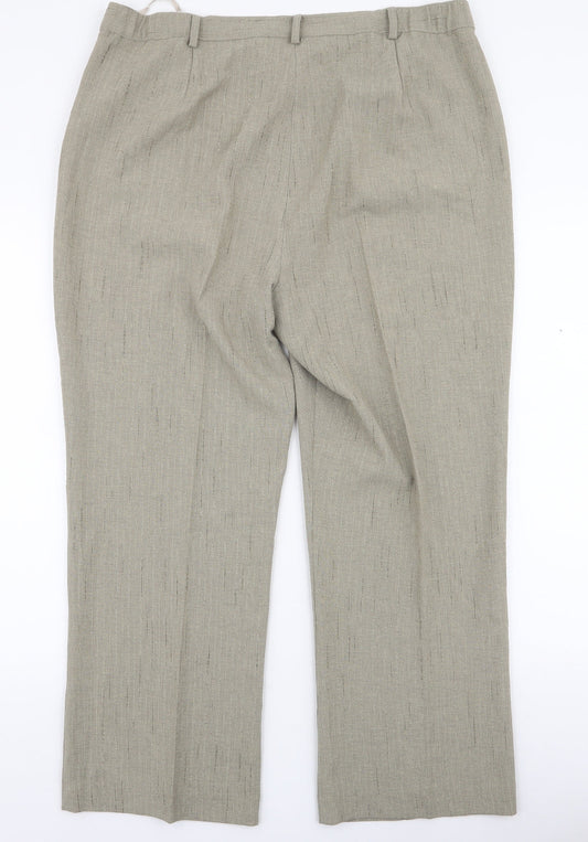 Womens UK Size 18 Alexara Regular Fit Green Trousers