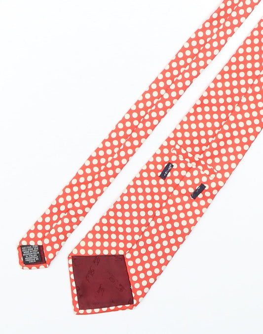 Preworn Mens Multicoloured Polka Dot Silk Pointed Tie One Size